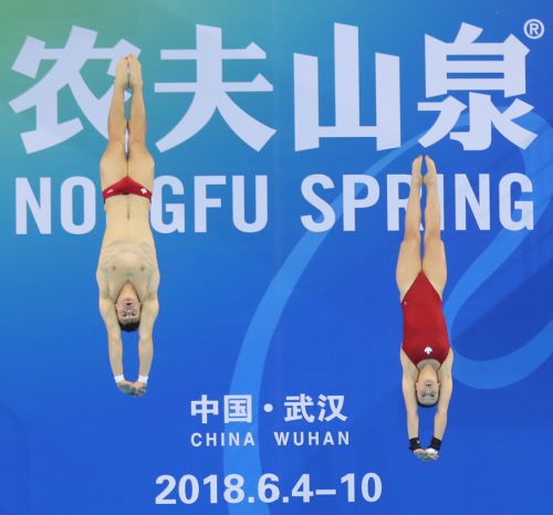 跳水世界杯在武漢體育中心開幕</br>中國(guó)“夢(mèng)之隊(duì)”包攬首日兩金(圖4)